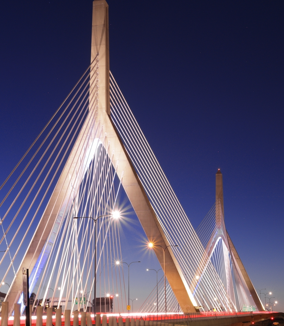 Zakim Bridge Towers by Night