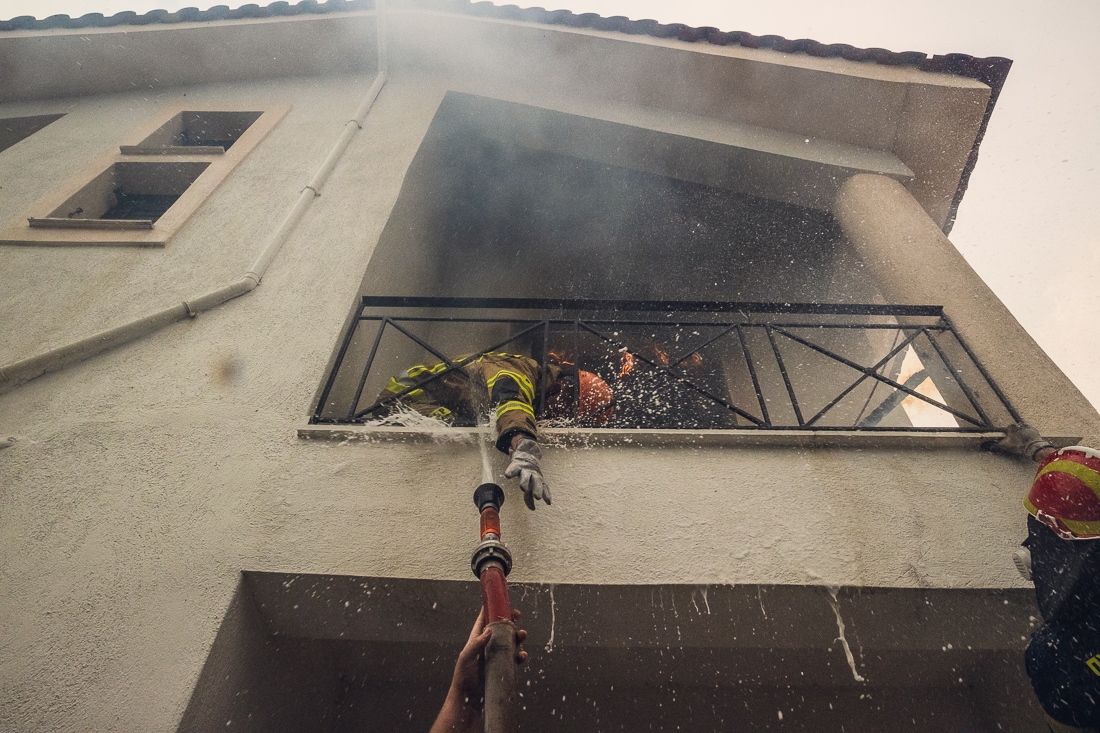 Exhausting fire