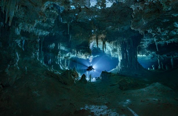 Flooded caves landscape